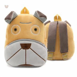 Sac à dos peluche mignonne en forme de chien, parfait pour les petits