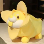 Chien en peluche shiba inu, amusant et ludique en banane