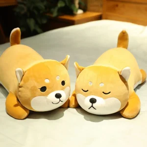 Peluche chien shiba inu orangé