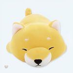 Peluche douce chien Shiba jaune pour câlins d'enfants