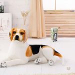 Chien en peluche géant doux, idéal pour câlins et jeux d'enfants