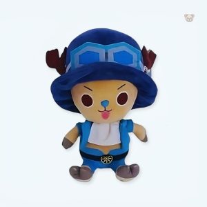 Peluche Chopper One Piece bleu douce, personnage de pirate