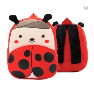 Sac à dos en peluche coccinelle amusant et coloré