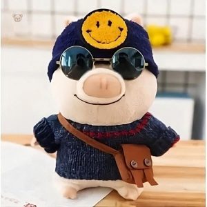 Cochon en peluche adorable, idéal pour les petits pendant l'hiver