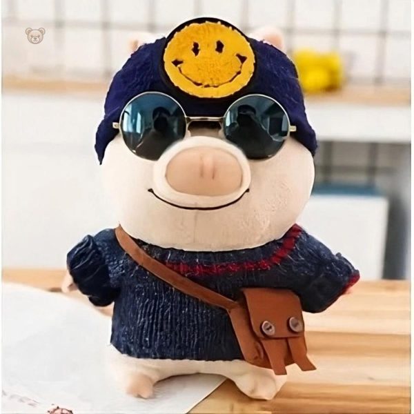 Cochon en peluche adorable, idéal pour les petits pendant l'hiver