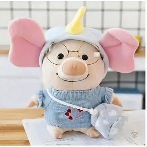 Câlin peluche cochon éléphant, idéal pour les tout-petits