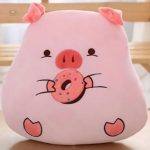 Peluche cochon gourmand, idéale pour les moments de tendresse