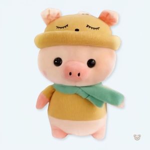 Peluche cochon jaune