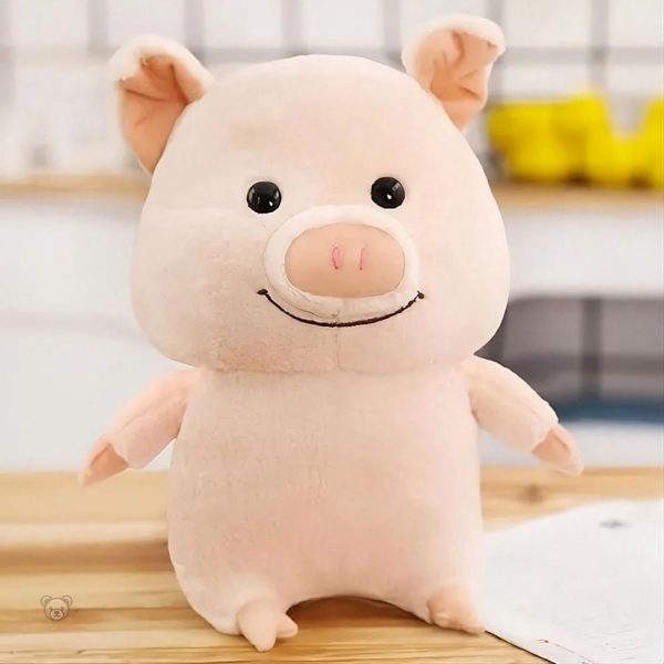Cochon en peluche rose, doux et parfait pour les câlins d'enfants