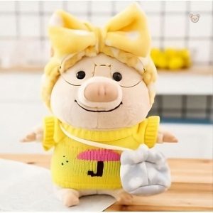 Cochon en peluche confortable, idéal pour les câlins et les jeux