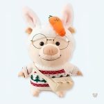 Peluche cochon Noël douce en vêtement festif d'hiver