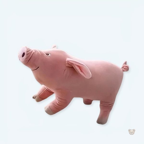 peluche-cochon-rose-doux-calin-compagnon-enfant-1 Peluche cochon rose douce pour câlins d'enfants