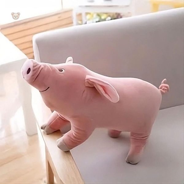 Doux cochon rose idéal pour le jeu et le réconfort enfantin