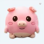 Peluche cochon rose douce pour câlins d'enfants timides