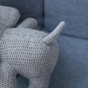 Peluche au crochet en forme d'éléphant, douce et colorée