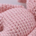 Peluche crochet éléphant, couleur rose tendre