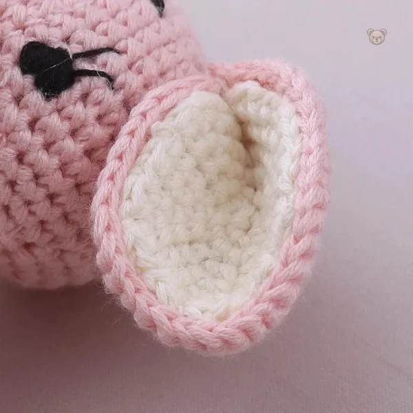Éléphant doux en peluche, fait au crochet