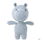 Peluche hippopotame en crochet douce et colorée