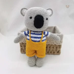 Peluche koala en saloppette