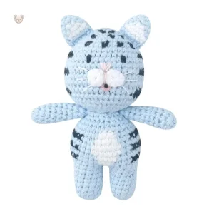 Peluche crochet léopard bleu tacheté