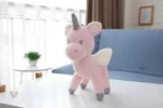 Peluche licorne rose en crochet douce et colorée