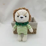 Peluche crochet lion mécontent en peluche douce