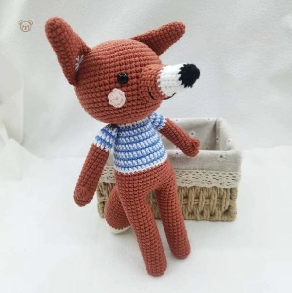 peluche-crochet-renard-au-long-nez-1 Peluche crochet renard au long nez
