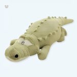 Peluche crocodile vert doux pour câlins d'enfant