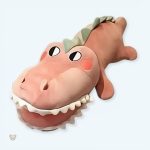 Peluche crocodile rose douce et amusante pour chambre d'enfant