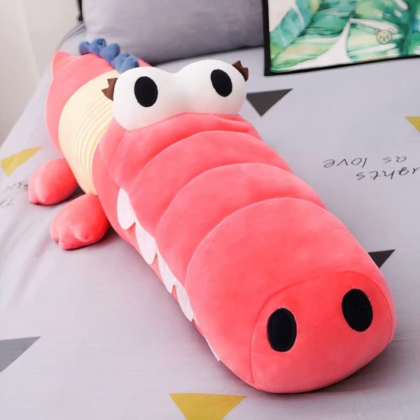Peluche crocodile tendre, parfait pour les moments de réconfort