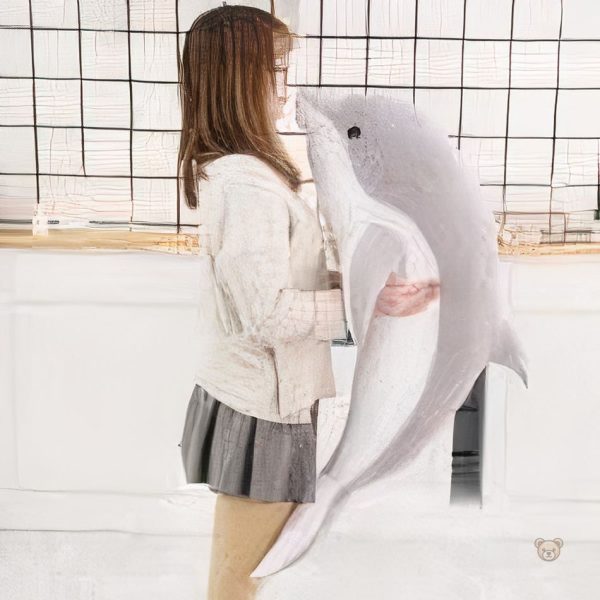 Dauphin en peluche, couleur océan, ultra doux