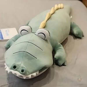 Câlin tout en douceur avec ce dinosaure en peluche bleu