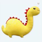 Peluche dinosaure jaune douce pour chambre d'enfant