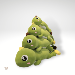 Peluche de dinosaure aux grands yeux expressifs