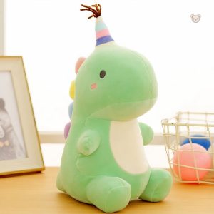 Peluche douce en forme de dinosaure, idéale pour les câlins