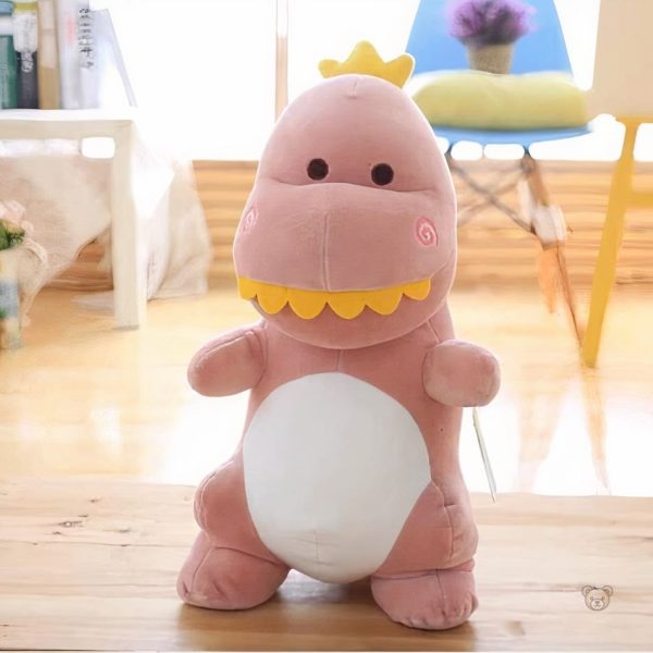 Peluche câline dinosaure vert, doux et amusant