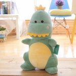Jouet en peluche dinosaure pour enfants, vert et tendre