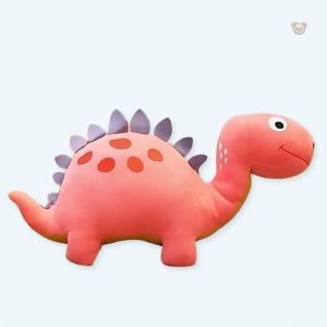 Peluche dinosaure rose douce et câline pour enfant