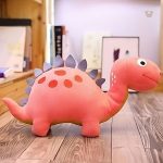 Jouet en peluche pour enfant, dinosaure rose et amusant