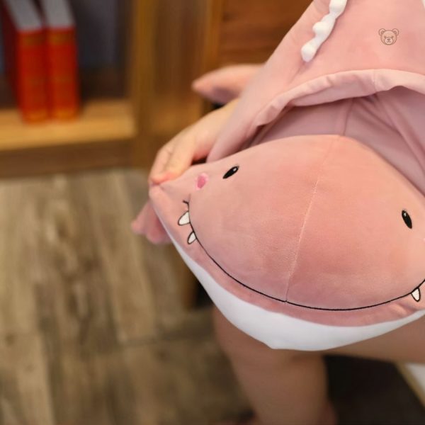 Doudou dinosaure rose, compagnon magique pour les petits