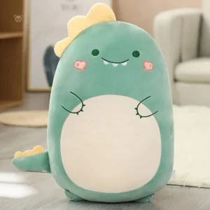 Peluche dinosaure squishmallow vert joyeux et moelleux
