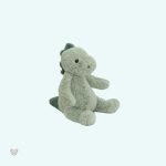 Peluche dinosaure vert douce pour câlins d'enfant