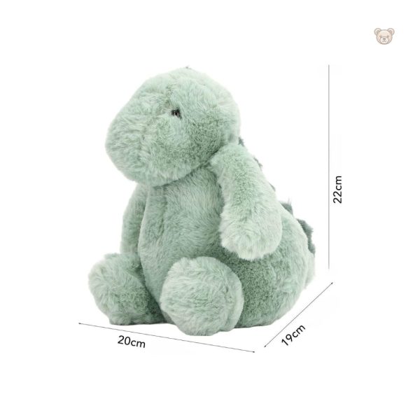 Peluche enfant dinosaure vert, douce et réconfortante