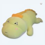 Peluche dinosaure vert clair pour enfant