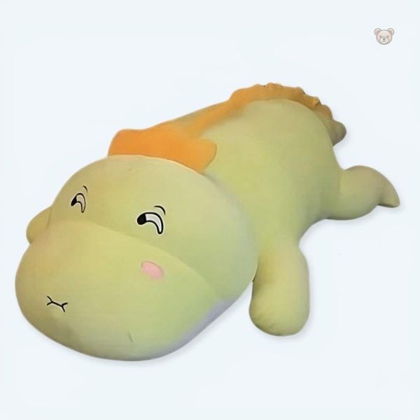Peluche dinosaure vert clair pour enfant