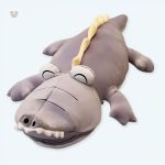 Peluche dinosaure violet doux pour câlins d'enfants