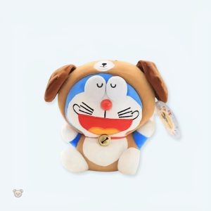 Peluche douce Doraemon déguisé en chien pour câlins d'enfant