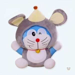 Peluche douce de Doraemon en costume de souris amusante