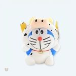 Peluche douce Doraemon vache pour enfants, câline et amusante
