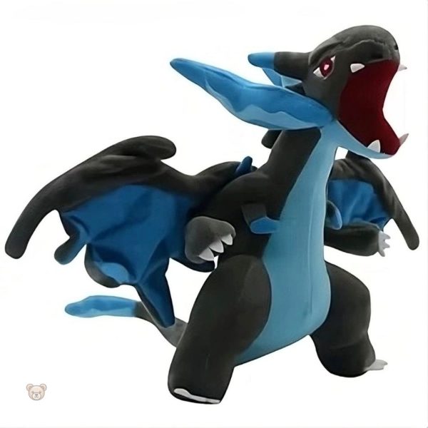 Peluche douce Dracaufeu X, version géante et noire